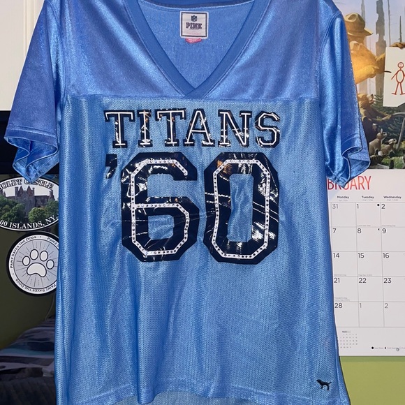 PINK Victoria's Secret Tops - PINK x 5th and ocean Tennessee titans jersey